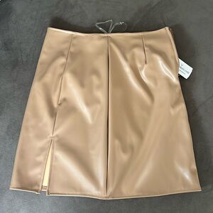 Faux leather mini skirt